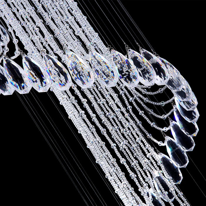 Modern Art Design Crystal Spiral Raindrop Chandelier