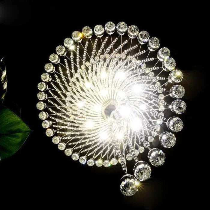 Modern Art Design Crystal Spiral Raindrop Chandelier